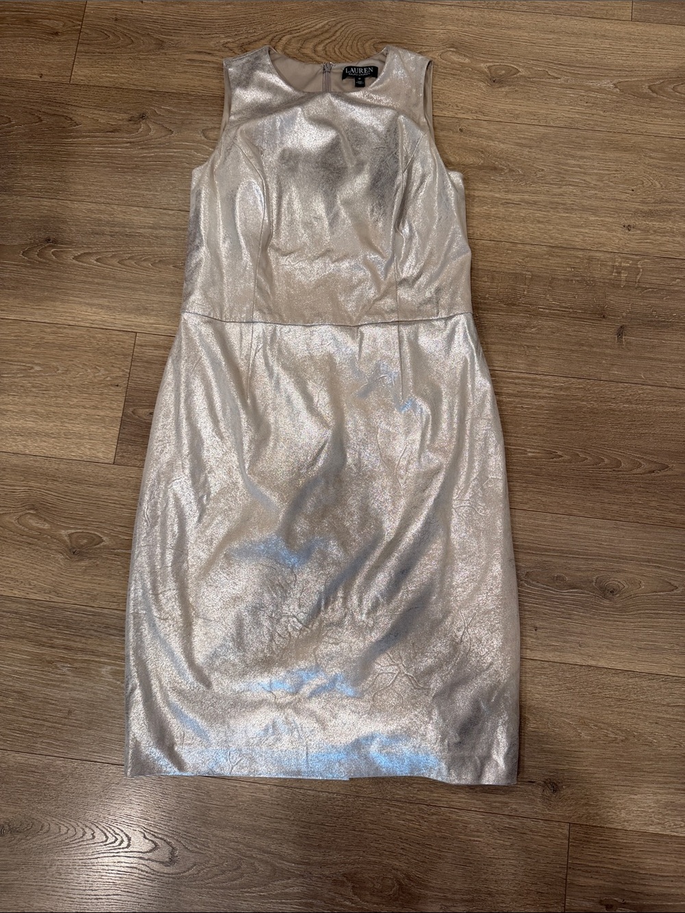 Lauren Ralph Lauren Metallic Pearl Sheath Dress